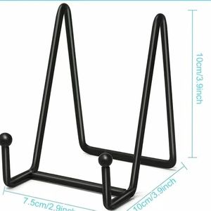 TWO Black Metal Display Stands